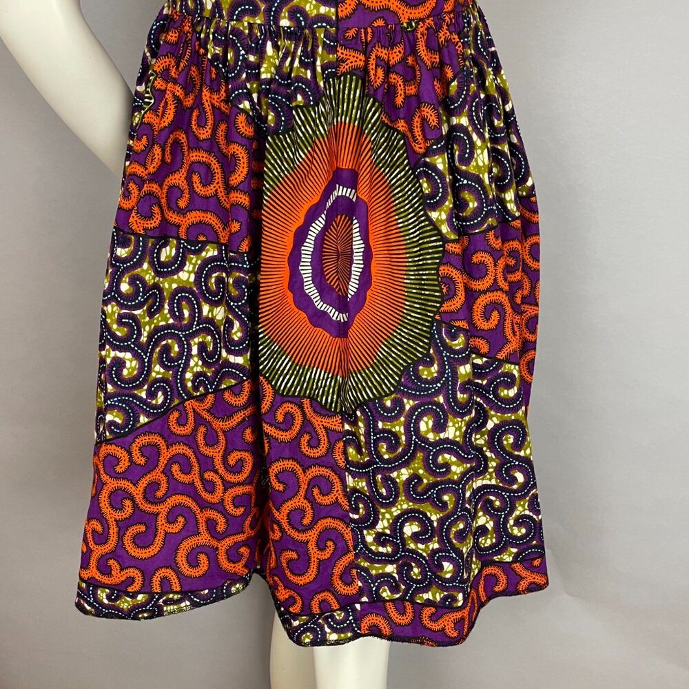 Kutula by Africana Dress Sleeveless Wax Print‎ Batik Ankara Fit and Flare - Picture 6 of 12